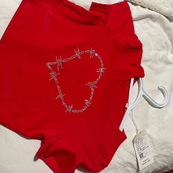 Red Gem Crop Top - Picture 1 of 4